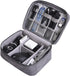 Water-repellent Cable Organizer Travel Case, Electronic Accessory Bag with Removable Dividers (Grey)