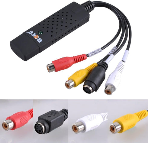 UCEC RCA to USB Converter - USB 2.0 Audio Video Capture Card for PC, Analog to Digital Video Converter