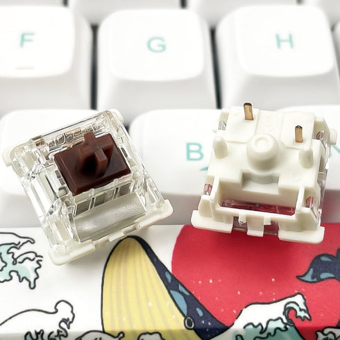 DRAOZA G PRO 3.0 Brown 5-Pin Pre Lubed RGB SMD Tactile Switches, 108PCS for MX Gaming Mechanical Keyboard