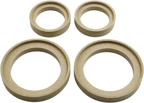 X AUTOHAUX Car Speaker Spacer Stereo Mount Adapter Ring Bracket, Wooden, 4pcs, 3inch 2inch ID