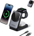Foldable 3 in 1 Wireless Charger for iPhone, 15W MagSafe Charger Stand, Compatible with iPhone 16-12, Apple Watch,