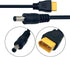 2Packs XT60 Adapter Cable, XT60 Male Bullet Connector to Male DC 5.5mm X 2.5mm Power Cable for FPV Monitor