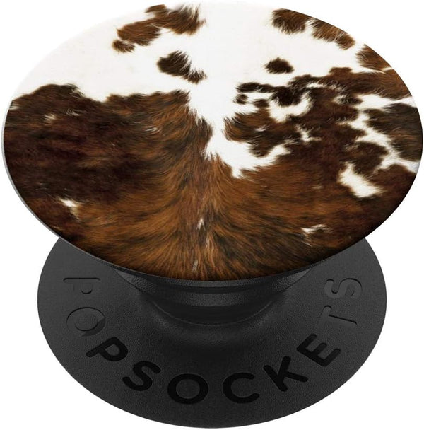 Western Cow Hide Phone Grip PopSockets Swappable PopGrip