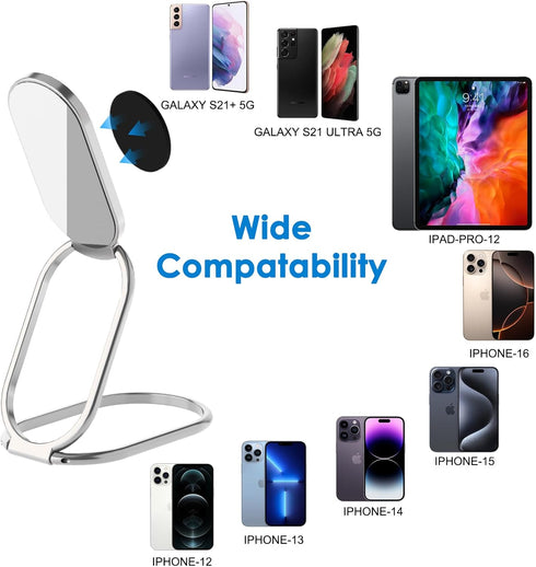 imeilee 360 Phone Holder Foldable Phone Stand Phone Ring Holder Finger Kickstand Rotation Cell Phone Stand Metal Phone