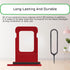 Red SIM Card Slot Replacement for iPhone XR, Single SIM Version Card Tray Holder Adapter with Waterproof Rubber Ring