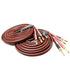 UCINNOVATE 2 Pack High-end Pure Copper HIFI OFC Speaker Wire Cable with Banana Plug, 2m Gold-Plated Banana Tip Plugs Male to Male 600 Strand 14 AWG for Audio Speaker HIFI System Home Theater (6.56FT)