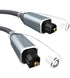 5FT-Toslink Optical Audio Cable Compatible with Soundbar, Stereo Systems, Home Cinema, Xbox