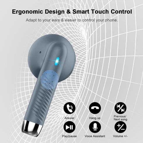 Wireless Earbuds Bluetooth 5.3 Headphones with Noise Cancelling Mic, IP7 Waterproof Sports Earphones, 32H Playtime