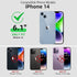 Beasyjoy iPhone 14 Case Waterproof, Heavy Duty Metal Full Body Protective Case with Built-in Screen Protector, Military