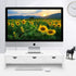 VALEN White Monitor Stand Riser, Computer Laptop Riser Shelf with 3 Organizer Drawers (19.5" L x 7.5" W x 4.7" H)