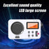 Shower Radio Speaker, Portable LCD Display Stereo Radio with AM/FM, Long Playback Time Radio with 20 Preset Stations