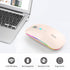 Uiosmuph LED Wireless Mouse - G12 Slim Rechargeable Silent Mouse with Receiver and Type C Adapter