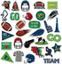 Football PVC Waterproof Stickers, 30pcs for Bottles, Luggages, Laptop, Skateboard, Notebooks, Cars, Motorcycles