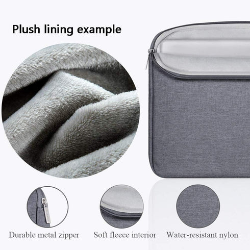 V Voova Laptop Sleeve Carrying Case 13-13.6 Inch for MacBook Air/Pro, Surface Laptop, Slim Cover Bag (Grey)