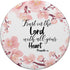 Christian Bible Verse Proverbs 3:5 White Pink Floral Gift PopSockets Standard PopGrip