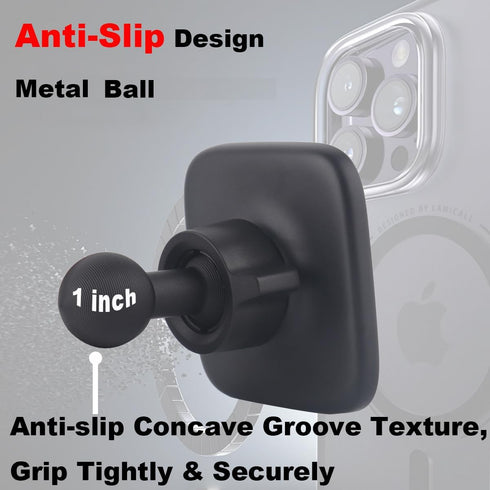 Rigdance 1" 16 15 14 13 12 Super Magnetic Cell Phone Holder Base with Ball for MagSafe iPhone Series, Compatible