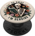 Funny Skeleton Book Lovers Go Away I'm Reading PopSockets Standard PopGrip for Bookish Enthusiasts
