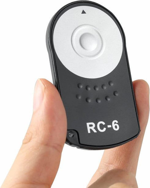 RC-6 Camera Remote Shutter Release for Canon ESO 77D 5DSR 760D 70D 80D 6D2 5D3 5D4 (1pc Black)