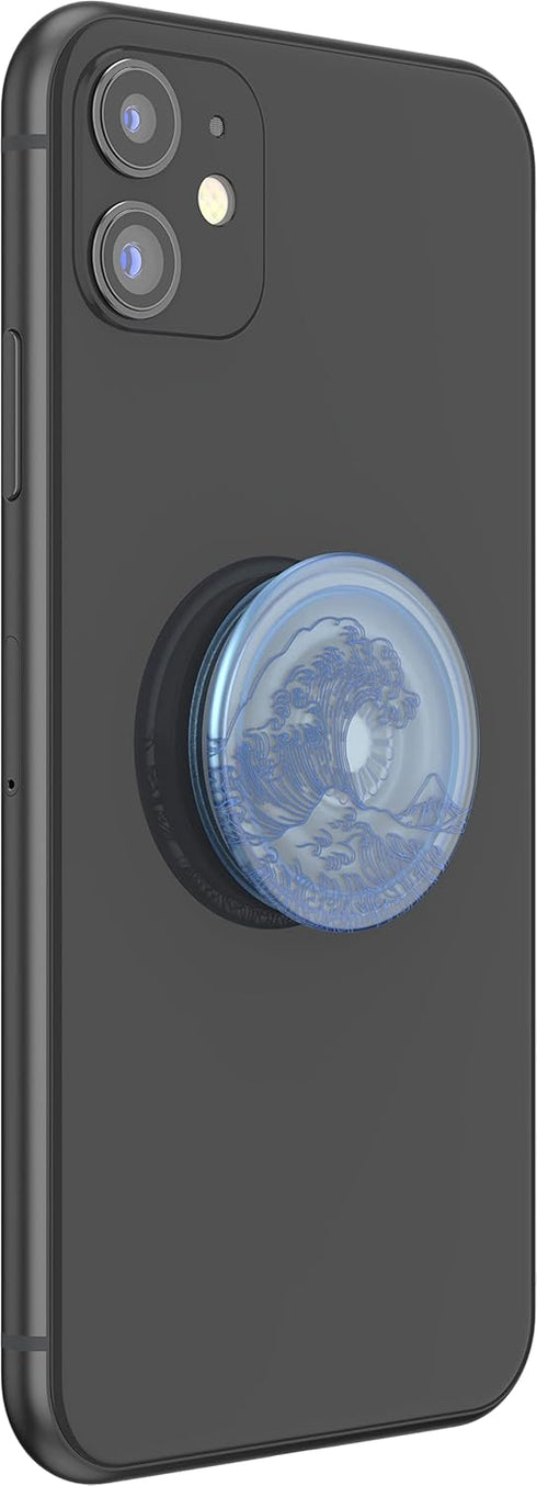 PopSockets Plant-Based Phone Grip with Expanding Kickstand, Eco-Friendly for Phone - Translucent Ocean