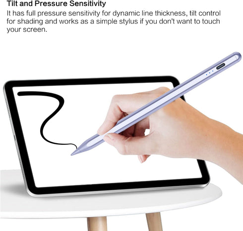Stylus Pen for iPad, Apple Pencil 2nd Generation for iPad Pro 11/12.9 Inch, Compatible with iPad 9/10th Gen, Purple