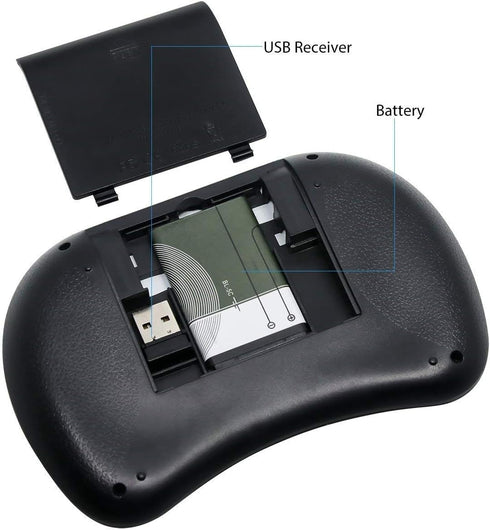 2.4G Mini Wireless Keyboard with Touchpad Mouse, Upgraded Multi Backlit, Portable with USB Receiver
