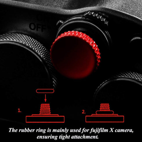 (2 Pack/Red) Camera Shutter Button Upscale and Delicate Soft Shutter Release Button