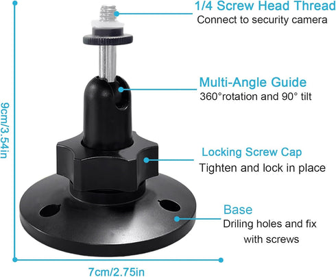 Zivif Camera Wall Mount, Compatible with Blink Camera Outdoor, 360° Swivel Adjustable Bracket (2 Pack)