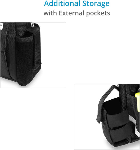PROAIM Cube-111 AC Pouch (Large) for Camera Assistants, Zippered Top Opening, External Pocket for Extra Storage