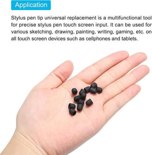 MECCANIXITY 24pcs 6mm Stylus Pen Fine Tips for Conductive Rubber Capacitive Touch Screen, Universal Replacement