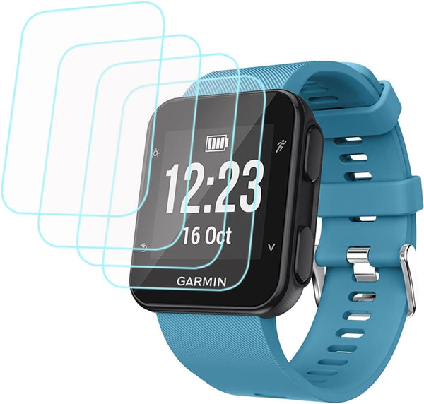 Screen Protector for Garmin Forerunner 35, 4 Pack Tempered Glass Anti-Scratch High Definition Full Coverage Films