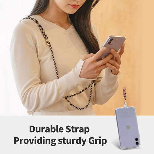 Sinjimoru Cell Phone Lanyard for Phone Case (2 Packs) with Adjustable Strap for Wrist, Key Holder & ID Card