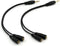 ONXE 2-Pack Gold Plated 3.5mm Stereo Jack Splitter Cable Adapter, 3.5mm Male to 2 X Female for Speakers