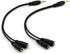 ONXE 2-Pack Gold Plated 3.5mm Stereo Jack Splitter Cable Adapter, 3.5mm Male to 2 X Female for Speakers
