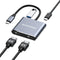 Glomtheia USB C to Dual HDMI Adapter, 4K@60Hz Dual Monitor HDMI Splitter for