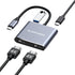Glomtheia USB C to Dual HDMI Adapter, 4K@60Hz Dual Monitor HDMI Splitter for