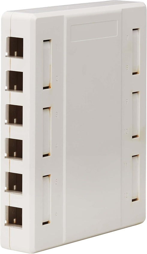 Tripp Lite 12-Port Surface-Mount Box for Keystone Jacks - Additional Breakout Pieces, Mounting Screws Included