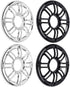 MACHSWON Chrome Motorcycle 6" Speaker Grill Accent Trim Cover, Compatible with Harley Touring Electra Glide 1998-2013