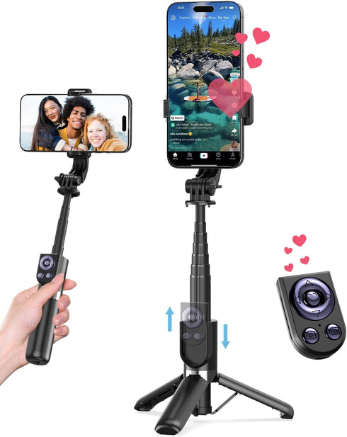 Yeaki Selfie Stick Tripod with Detachable Wireless Remote, Extendable 32 Tripod for iPhone