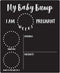 My Baby Bump Pregnancy Timeline Dry Erase Sign - 10" x 12" Black Sign for Monthly Milestone New Mom Photo Prop
