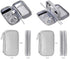 Electronic Organizer Bag, Waterproof Portable Travel Cable Storage Bag, Multifunctional Cord Storage Case for USB Drive, Dard Drive, Power Bank, Charger, Mouse, USB Cable, Headphones - Grey