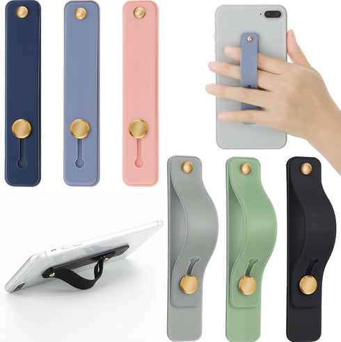 Weewooday 6 Pieces Phone Grip Holder - Universal Finger Kickstand for Most Smartphones (Soft Colors)