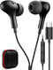 USB C Headphone for Samsung S23 FE S22 S21 S20, Wired Earbuds Magnetic in-Ear Type C Earphone with Microphone