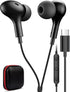 USB C Headphone for Samsung S23 FE S22 S21 S20, Wired Earbuds Magnetic in-Ear Type C Earphone with Microphone