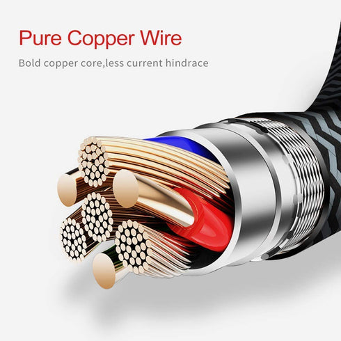 Zebra Black Anti Winding Coiled iPhone Charger Cord 2ft-8ft Right Angle for iPhone 14/13/12 Pro, Plus, Pro Max.