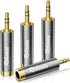 1/4'' to 3.5mm Stereo Pure Copper Headphone Adapter, 3.5mm Plug Male to 6.35mm Jack Female Stereo Adapter for