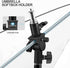 WELLMAKING U-Shape Camera Flash 180° Swivel Mount Bracket with 1/4 to 3/8 inch Metal Male Screw for Softbox Reflector