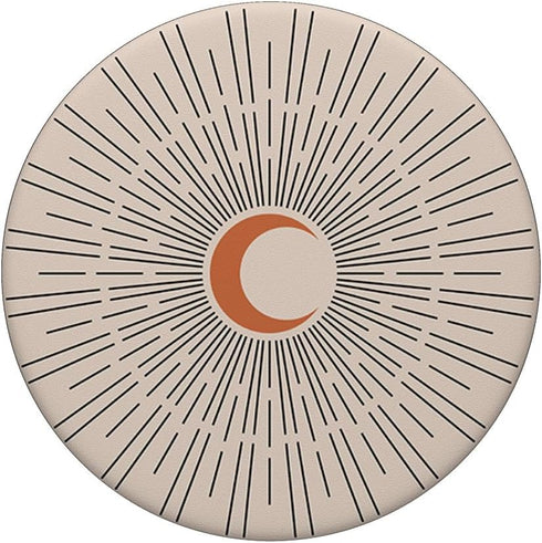 Minimal Boho Aesthetic PopSockets Standard PopGrip - Shining Crescent Moon