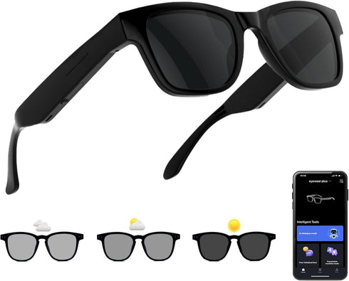 XOOMEER AI Smart Glasses with Color-Change Lenses Bluetooth Glasses for Men Women with
