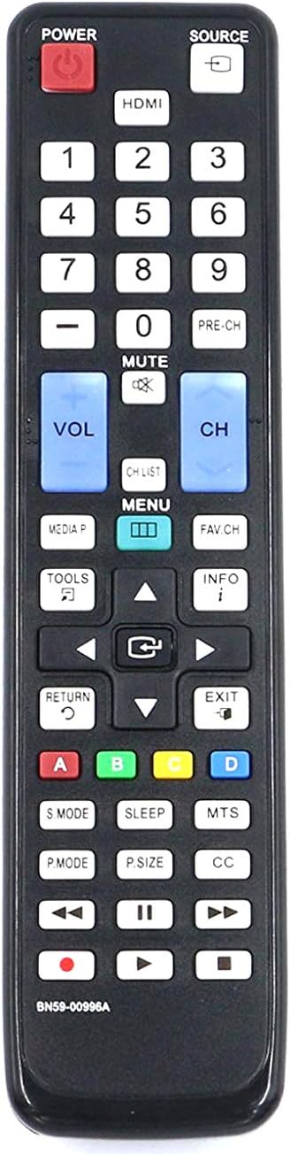 ALLIMITY BN59-00996A Remote Control Replacement for Samsung TV Models: BN5900996A, LN32C480, LN32C530, LN32C540 & More