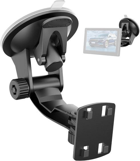 Backup Camera Monitor Mount, PixelMan Upgraded Version Windshield Mount for Vehicle Rear View Camera (4.3/5 in)